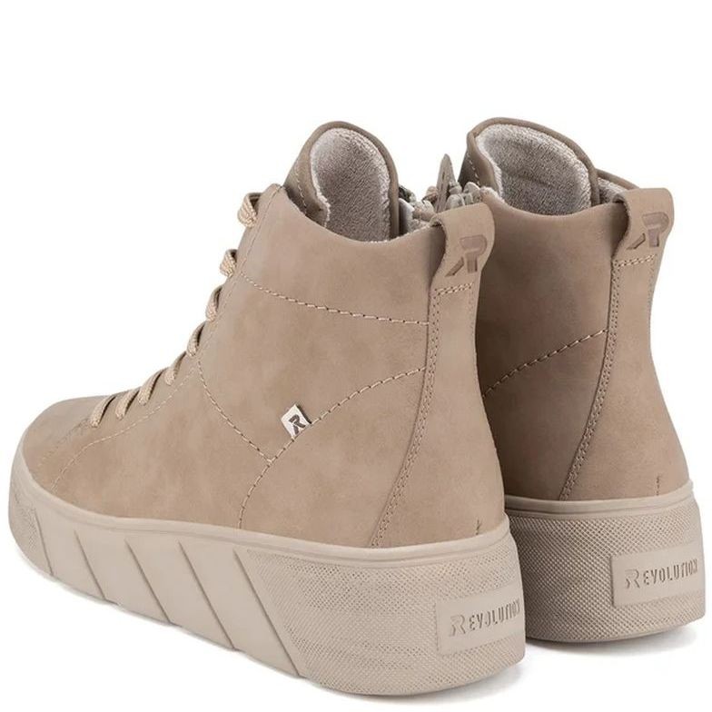 RIEKER EVOLUTION Aulinukai moterims, Smėlio, Ladies mid height boots 3
