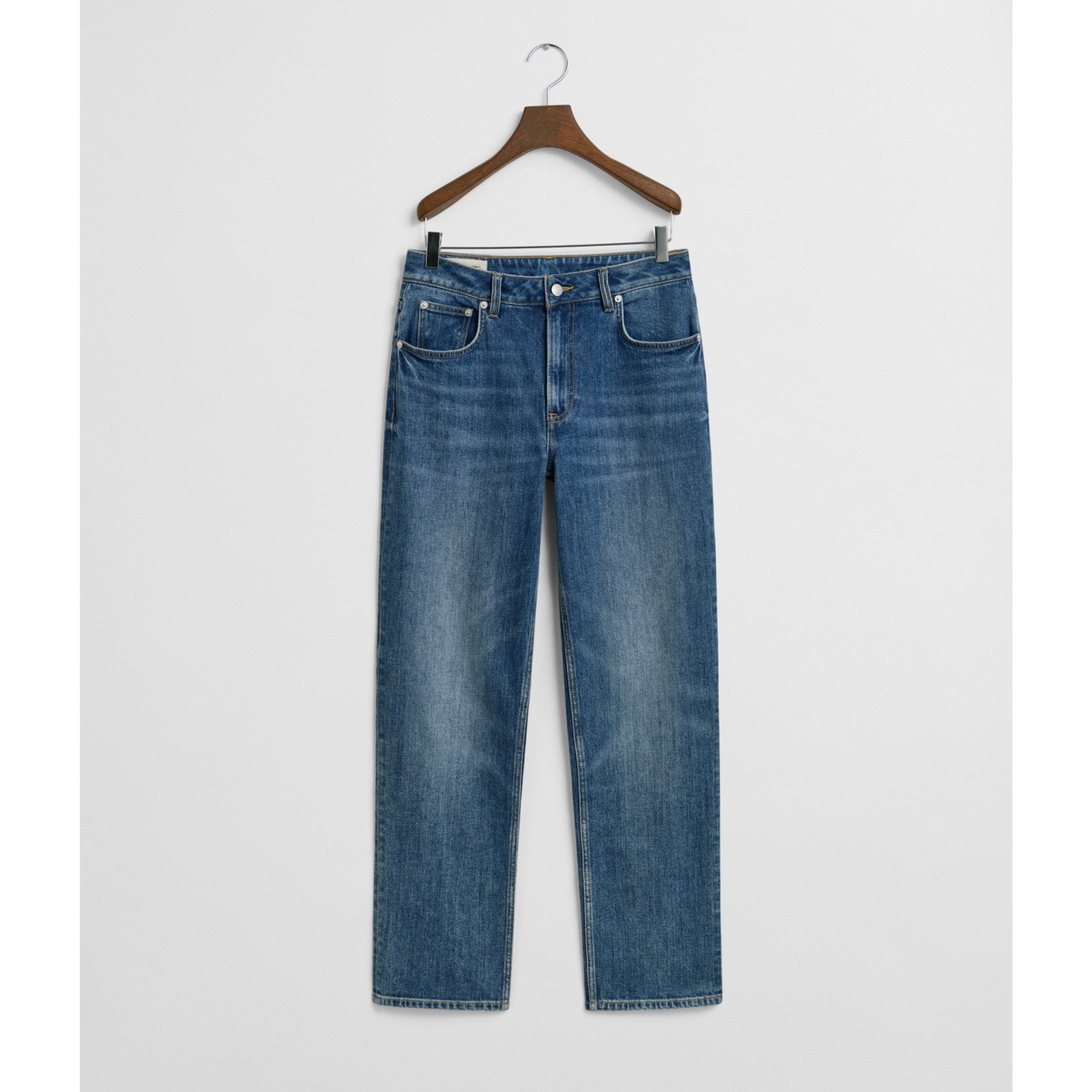 GANT Tiesūs džinsai moterims, Mėlyna, straight stretch jeans