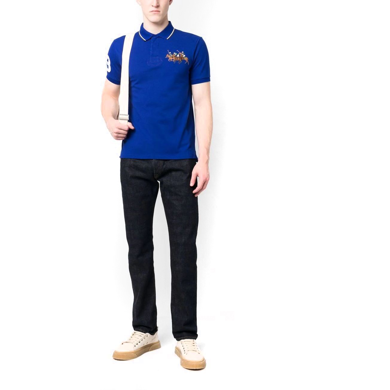 POLO RALPH LAUREN Polo marškiniai trumpos rank. vyrams, Mėlyna, Short sleeve polo shirt 3