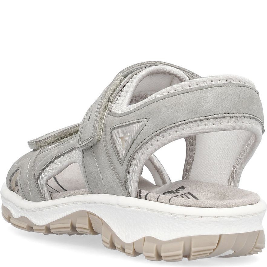 RIEKER Basutės moterims, Pilka, SANDALS 4