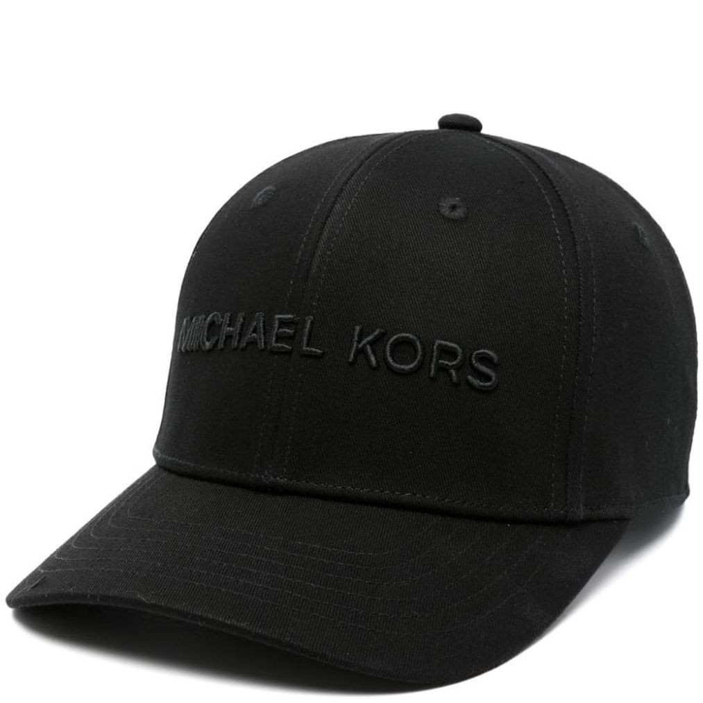 MICHAEL KORS Kepurė vyrams, Juoda, Logo recycled twill cap 1