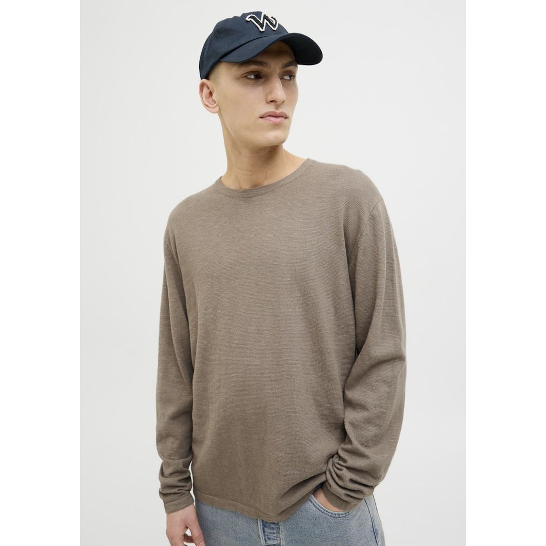 JACK & JONES Megztinis vyrams, Ruda, Summer knit crew neck 6