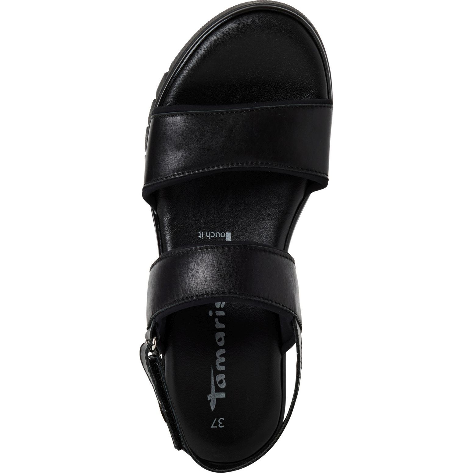 TAMARIS Basutės moterims, Juoda, Wedge/plat sandals 4