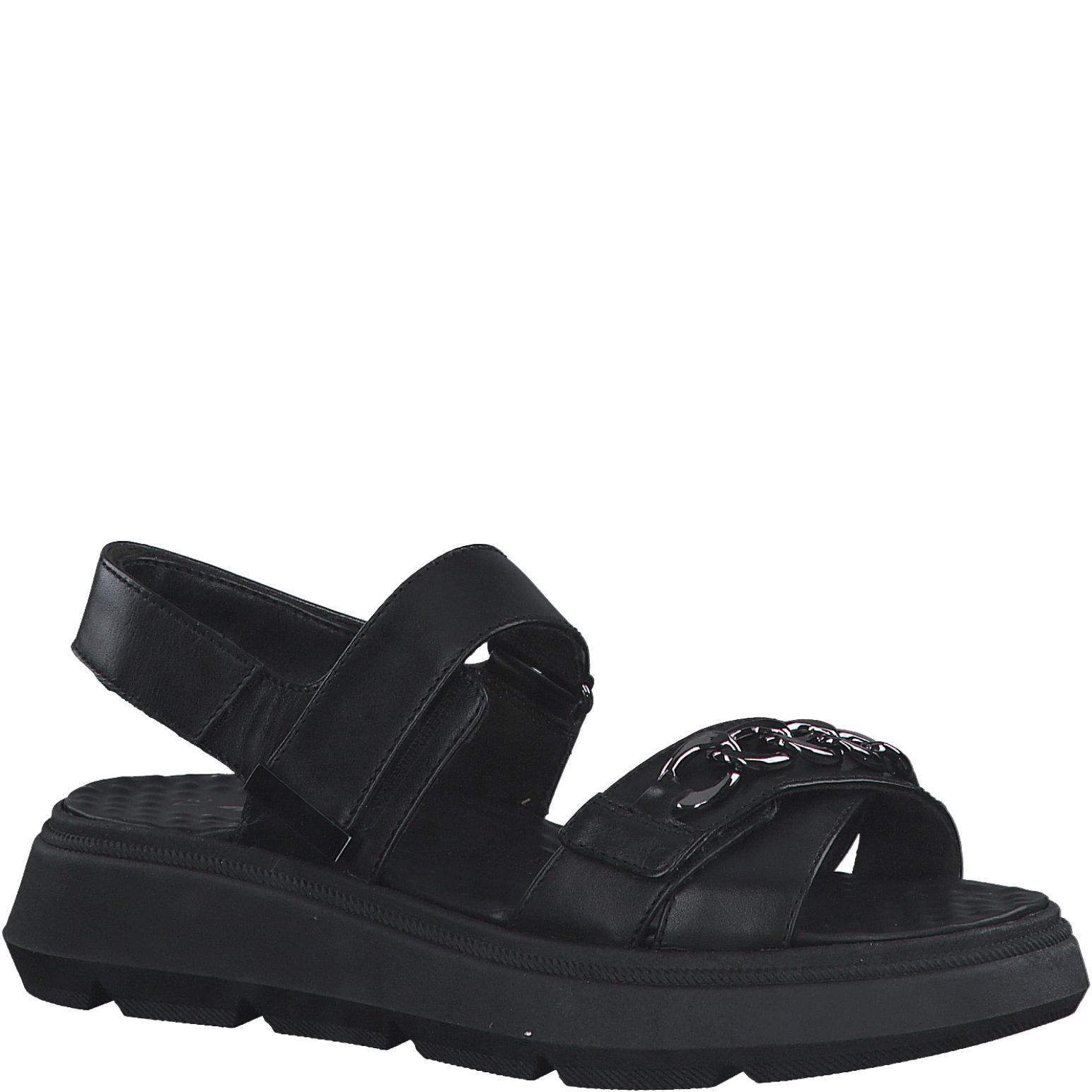 TAMARIS Basutės moterims, Juoda, SANDALS 1