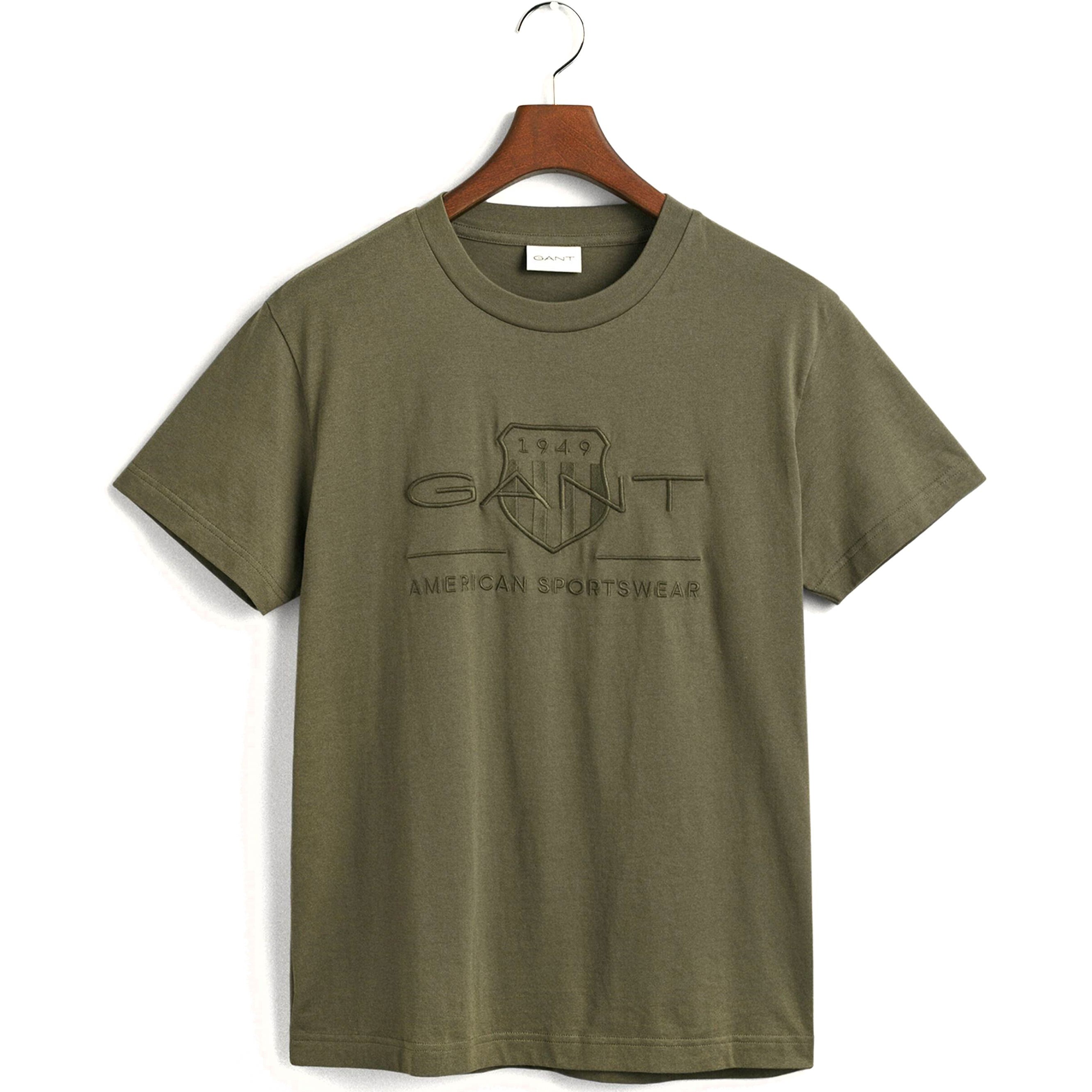 GANT Marškinėliai vyrams, Žalia 1