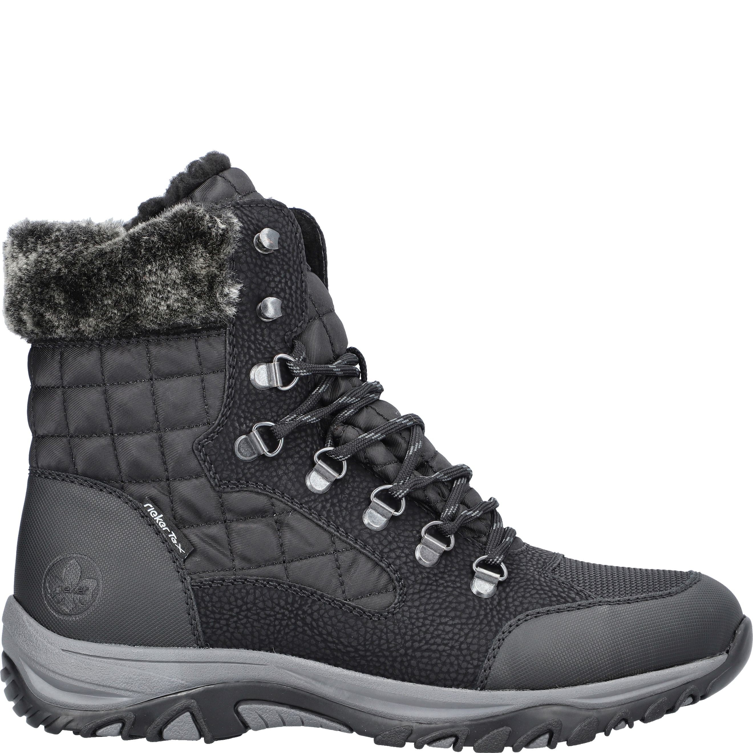 RIEKER Aulinukai moterims, Juoda, BOOTIES 3