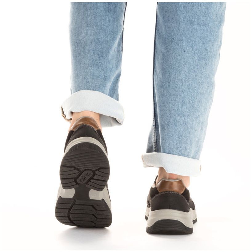 RIEKER Laisvalaikio bateliai vyrams, Juoda, LEISURE 5