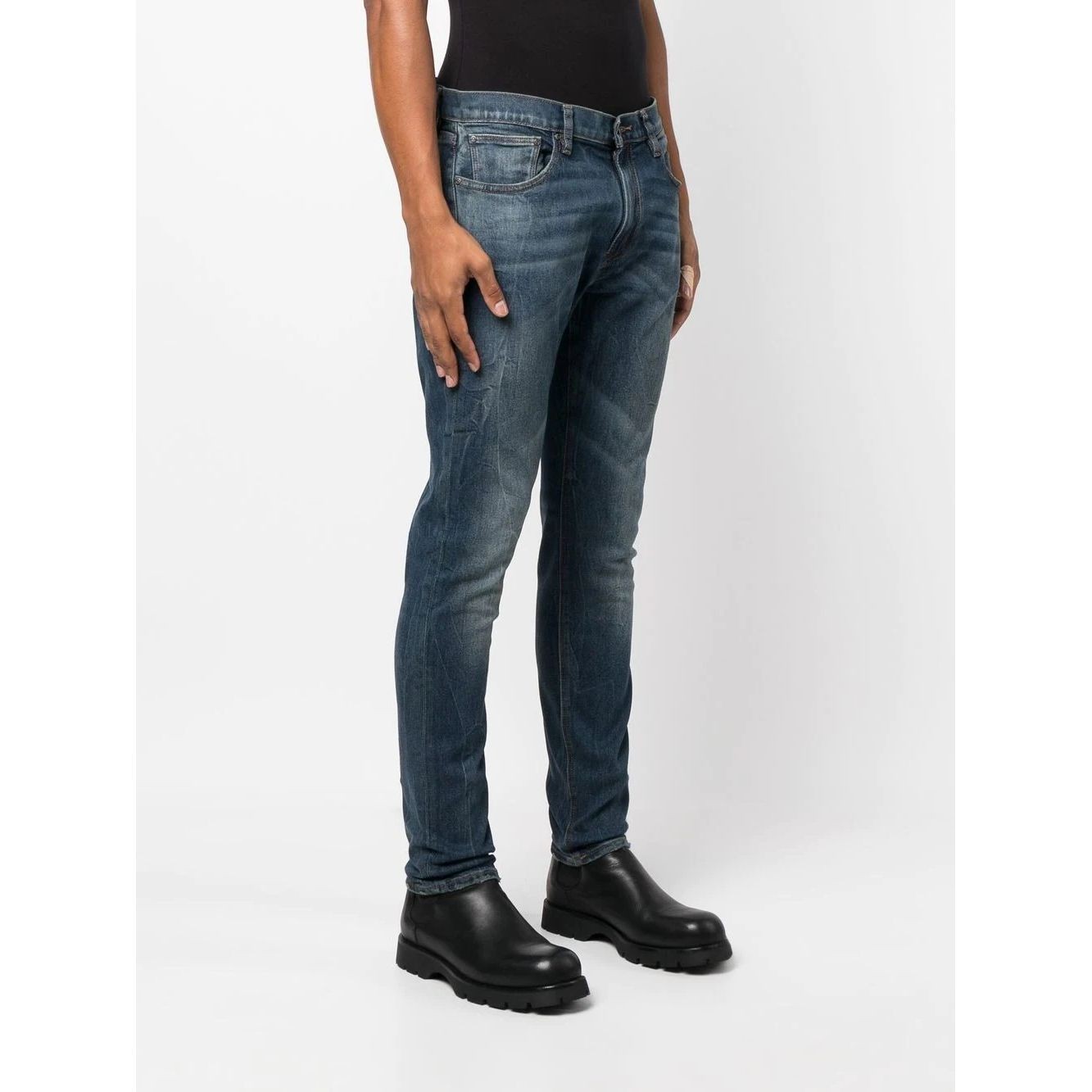 MICHAEL KORS Tiesūs džinsai -vyrams, Ruda, Indigo parker jeans 2