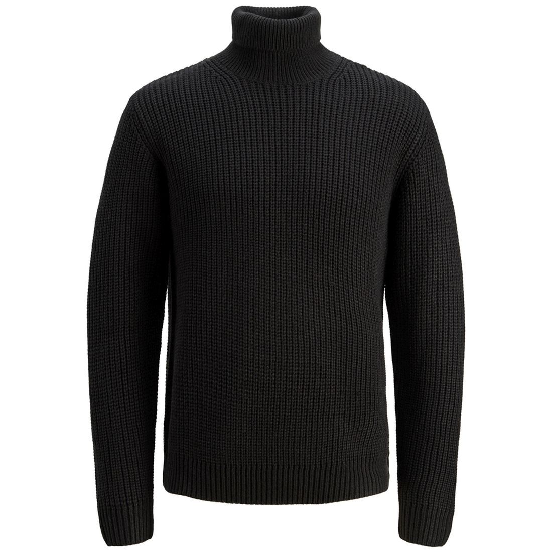 JACK & JONES Megztinis su kaklu vyrams, Juoda, Bleecker knit roll neck