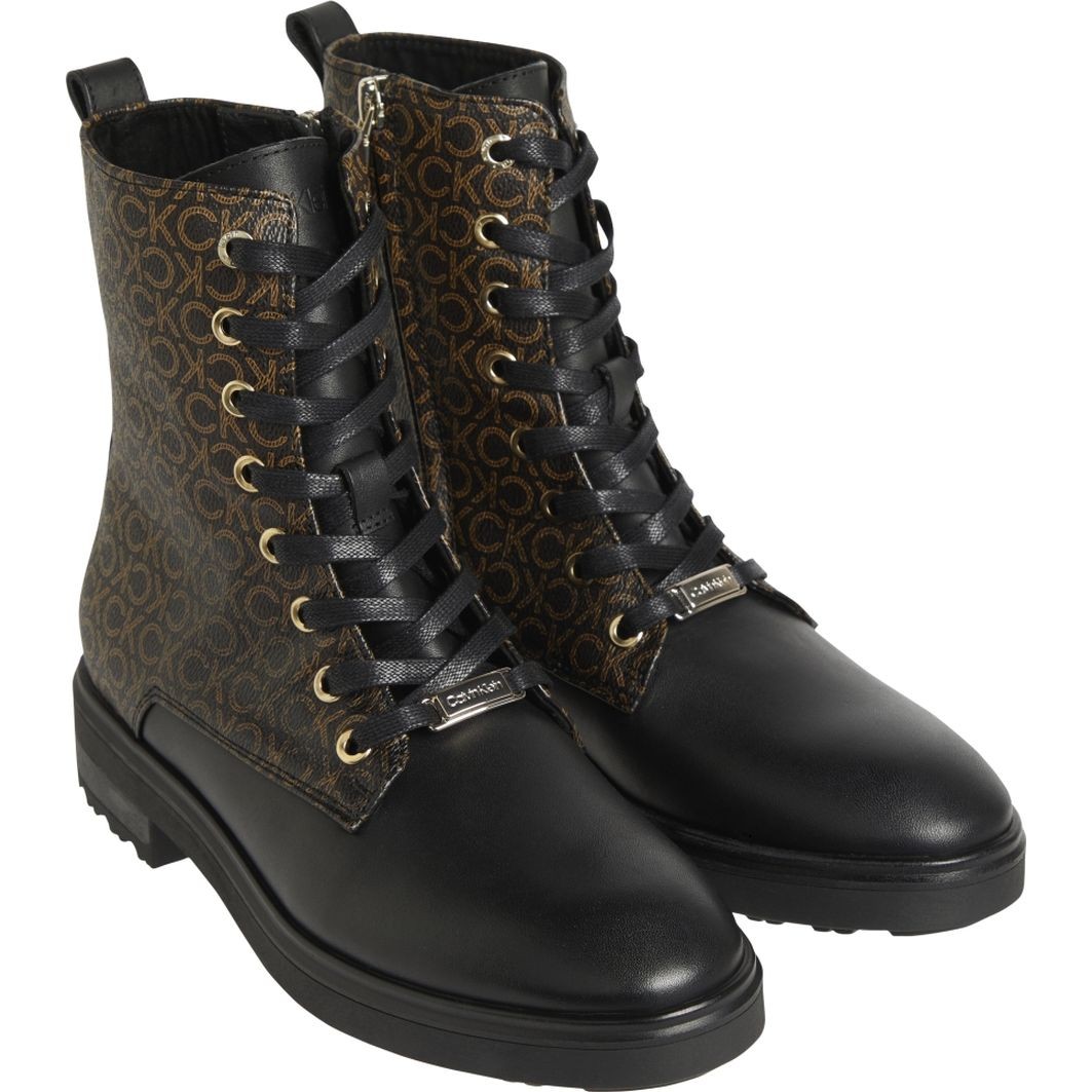 CALVIN KLEIN Aulinukai moterims, Juoda, CLEAT BIKER BOOT - MIX 1