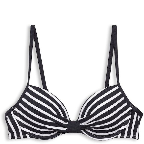 ESPRIT Viršutinė kostiumėlio dalis moterims, Juoda, Padded & underwired bikini top 1