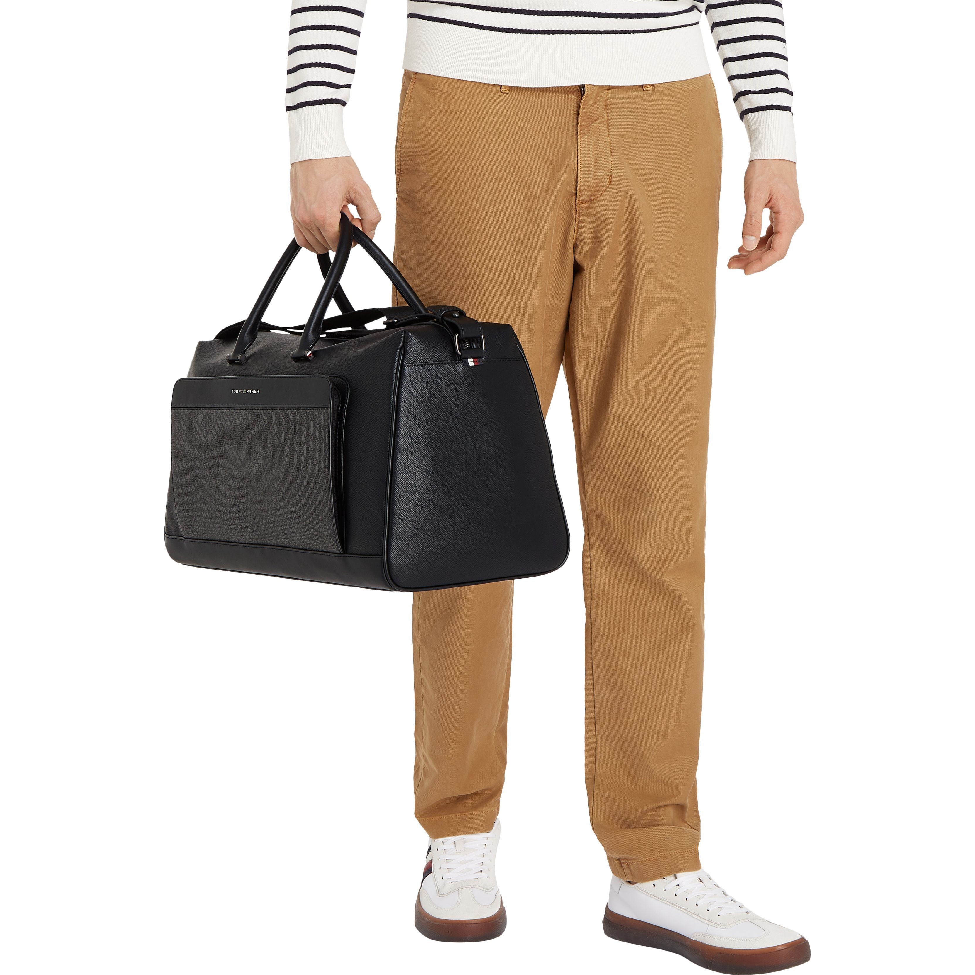 TOMMY HILFIGER Rankinė, krepšys vyrams, Juoda, Monogram duffle 4