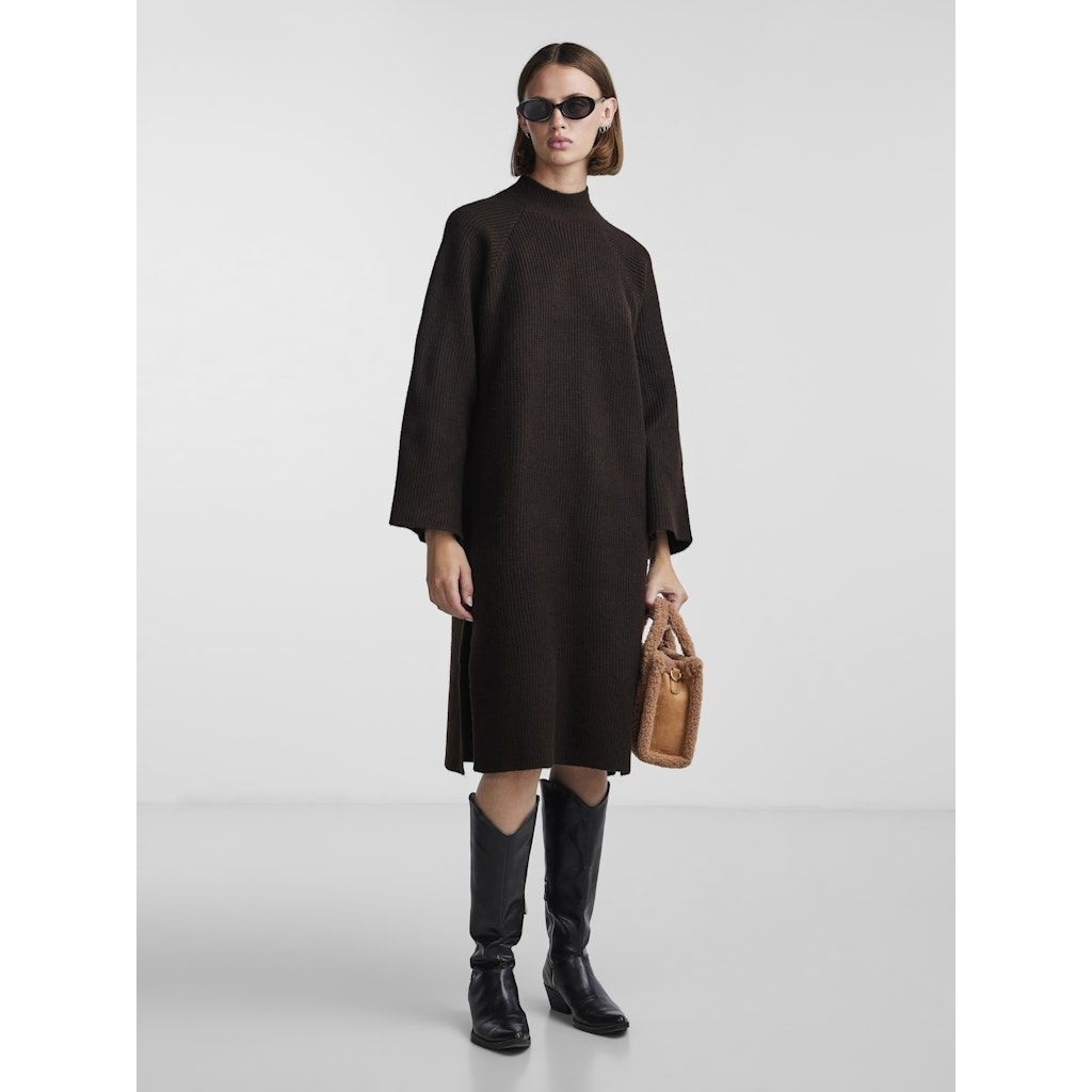 PIECES Midi suknelė moterims, Vyšninė, PCJADE LS OVERS. HIG 6