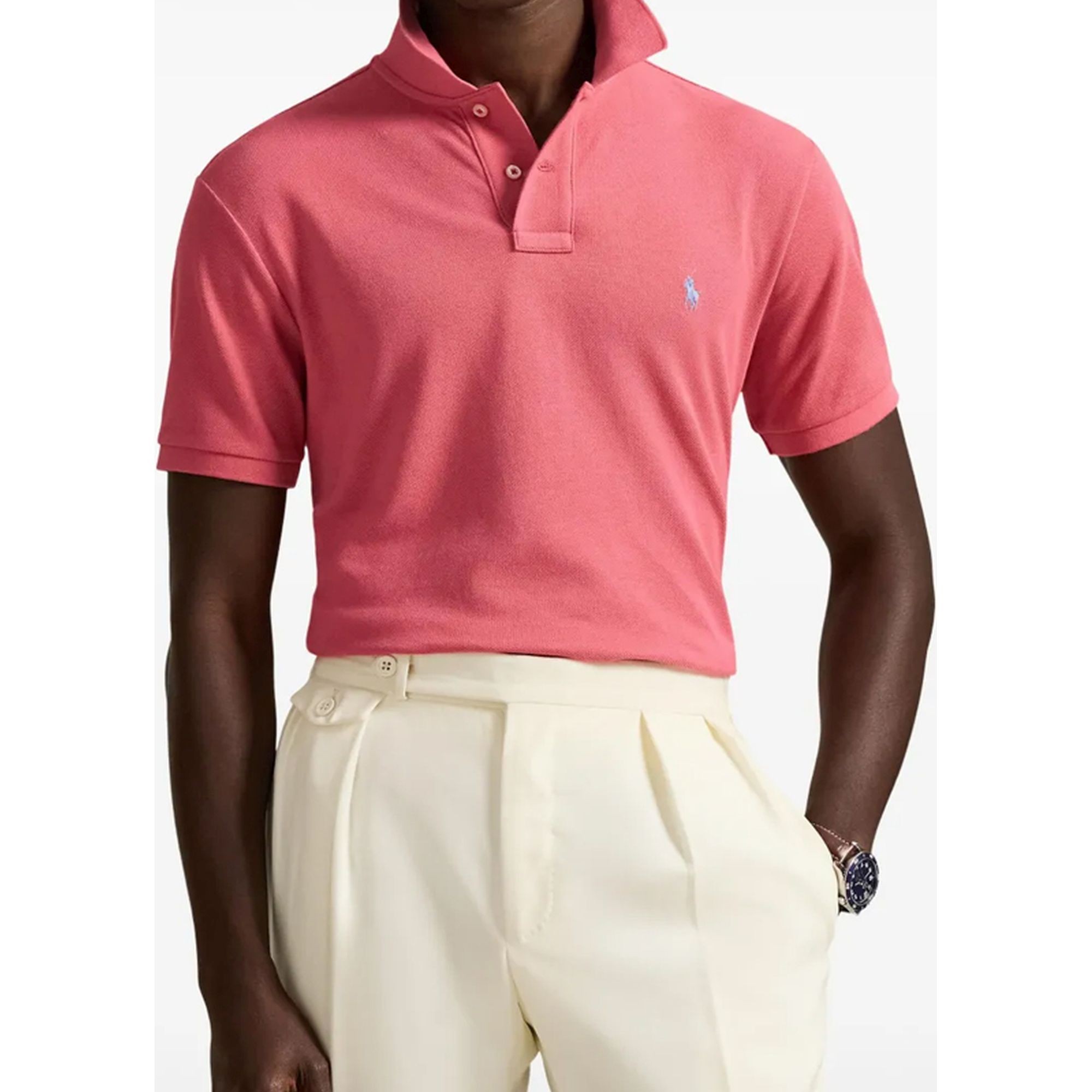 POLO RALPH LAUREN Polo marškiniai trumpos rank. vyrams, Rožinė, Sskccmslm1-short sleeve-knit 2