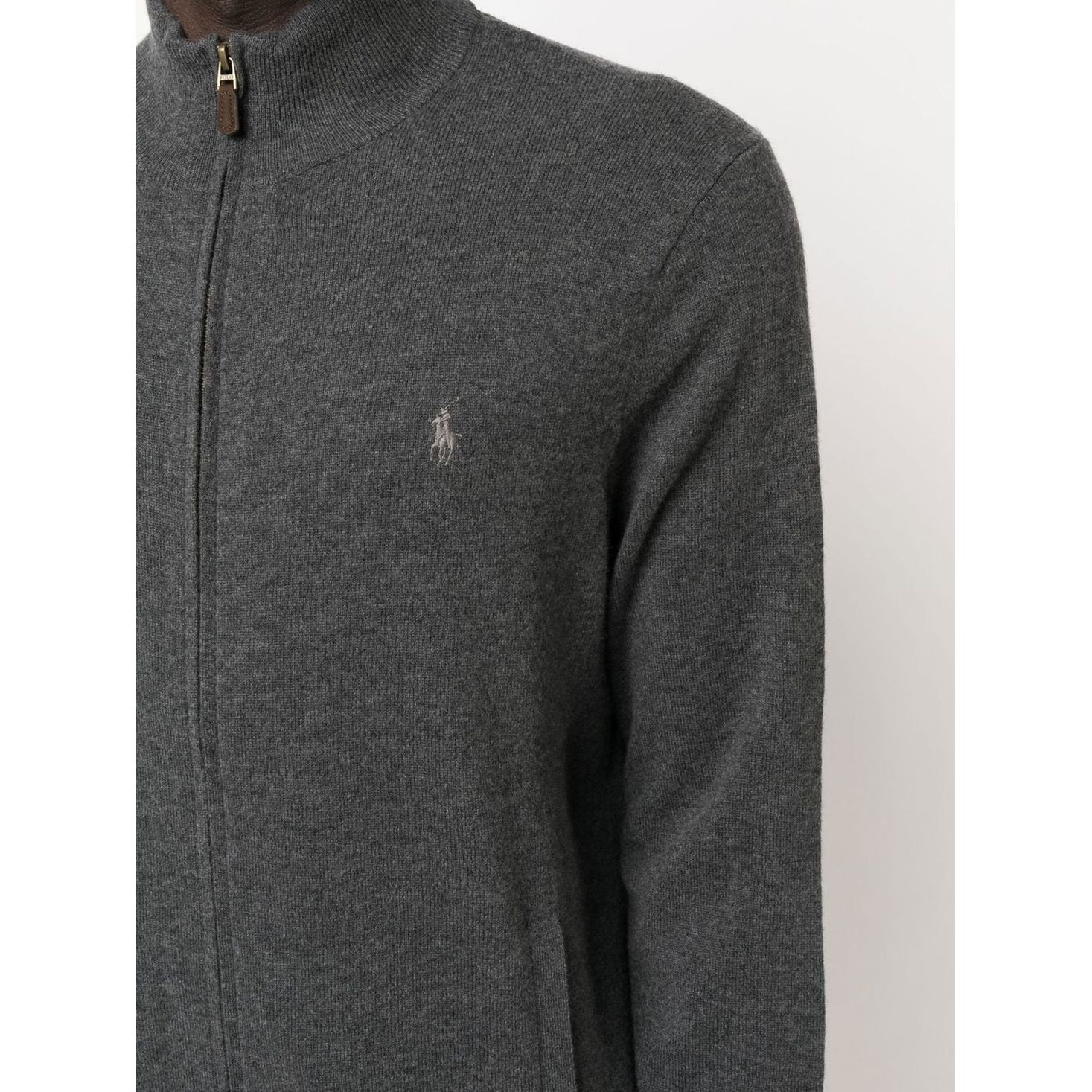 POLO RALPH LAUREN Sportinis nertinis vyrams, Pilka, Long sleeve full zip sweater 4