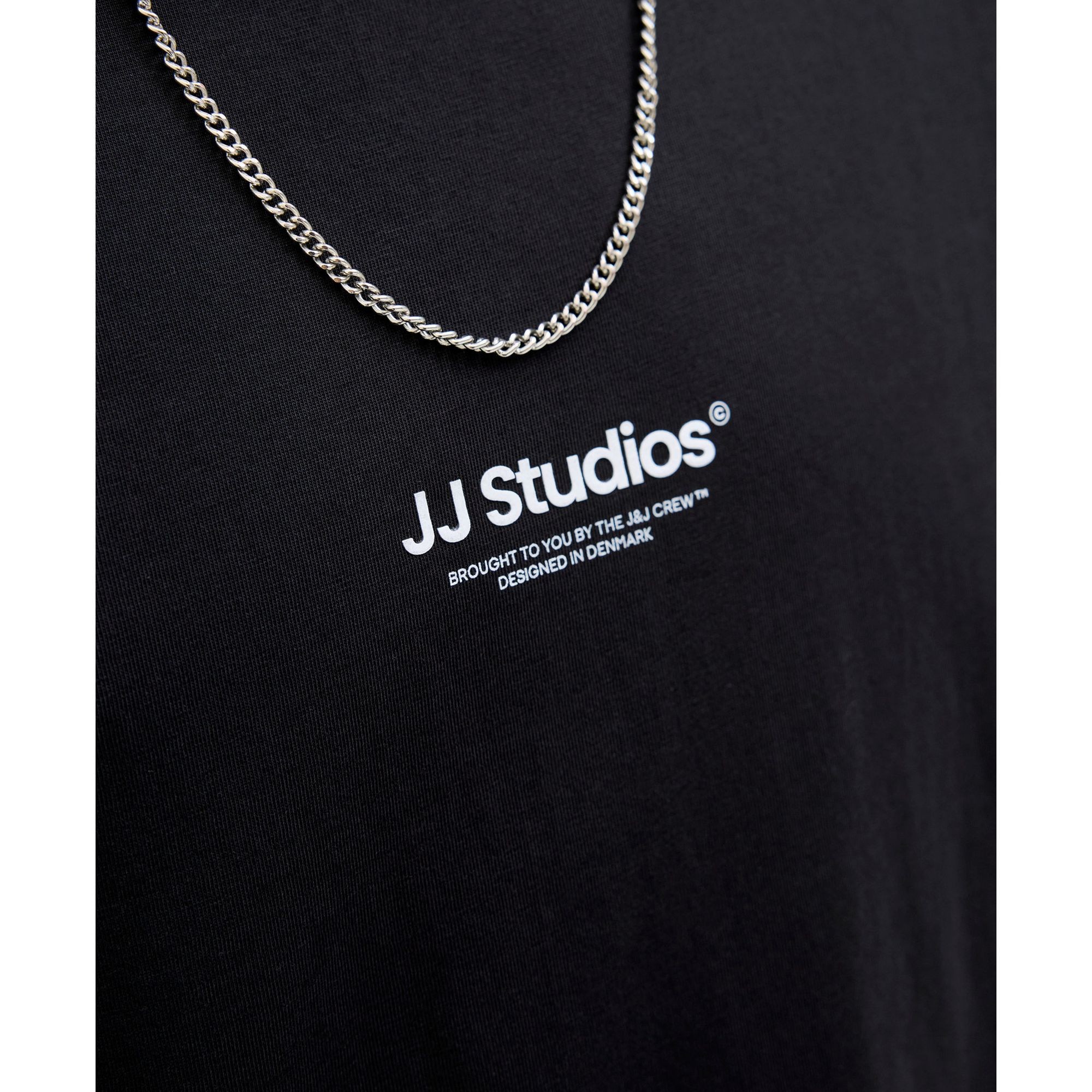 JACK & JONES Marškinėliai vyrams, Juoda, Soho crew neck 4