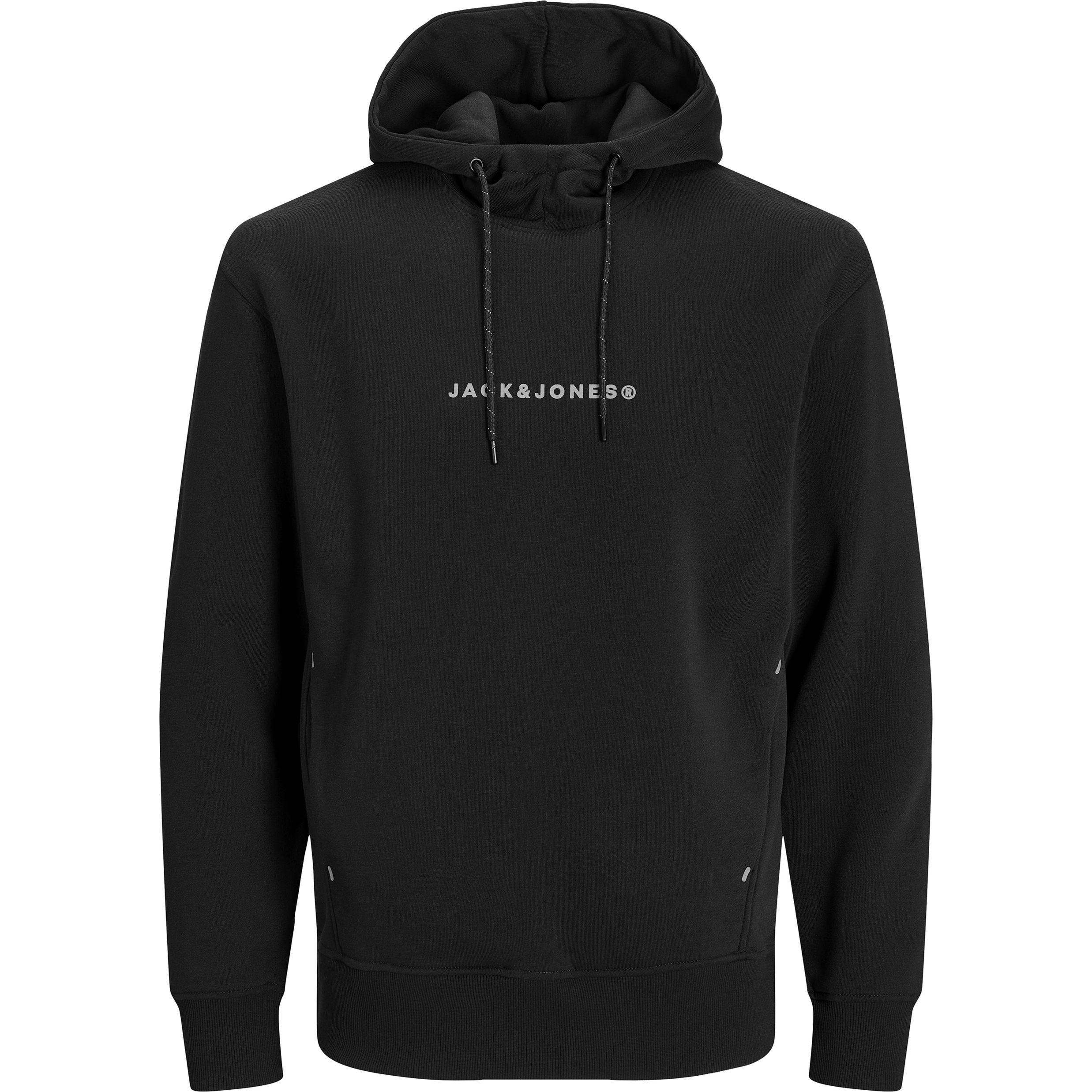 JACK & JONES Džemperis vyrams, Juoda, Tree sweat hood 1