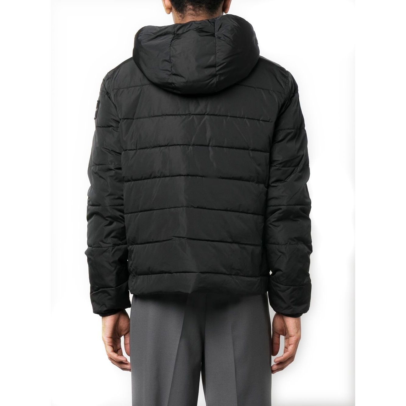 CALVIN KLEIN JEANS Pūkinė striukė vyrams, Juoda, Badge elastic jacket 3