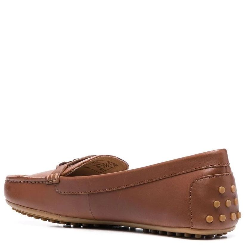 LAUREN RALPH LAUREN Mokasinai moterims, Smėlio, Brynn burnished leather driver 3