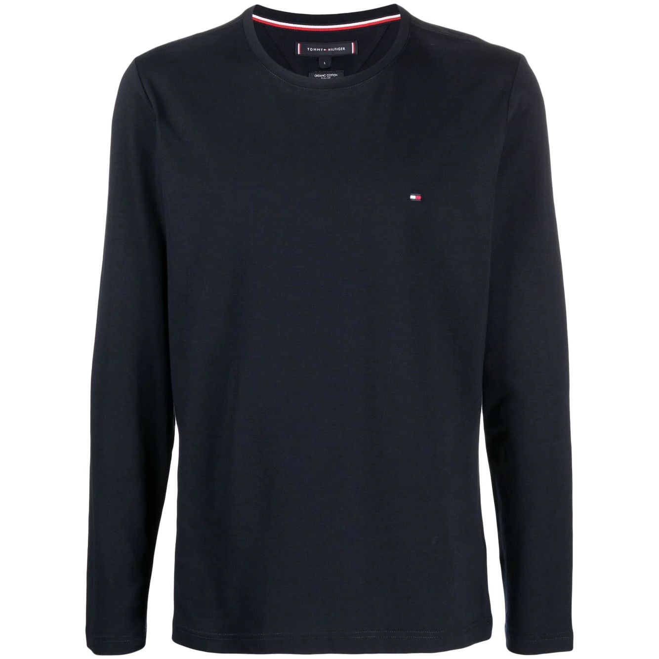 TOMMY HILFIGER Palaidinės vyrams, Mėlyna, Stretch slim long sleeve tee 1