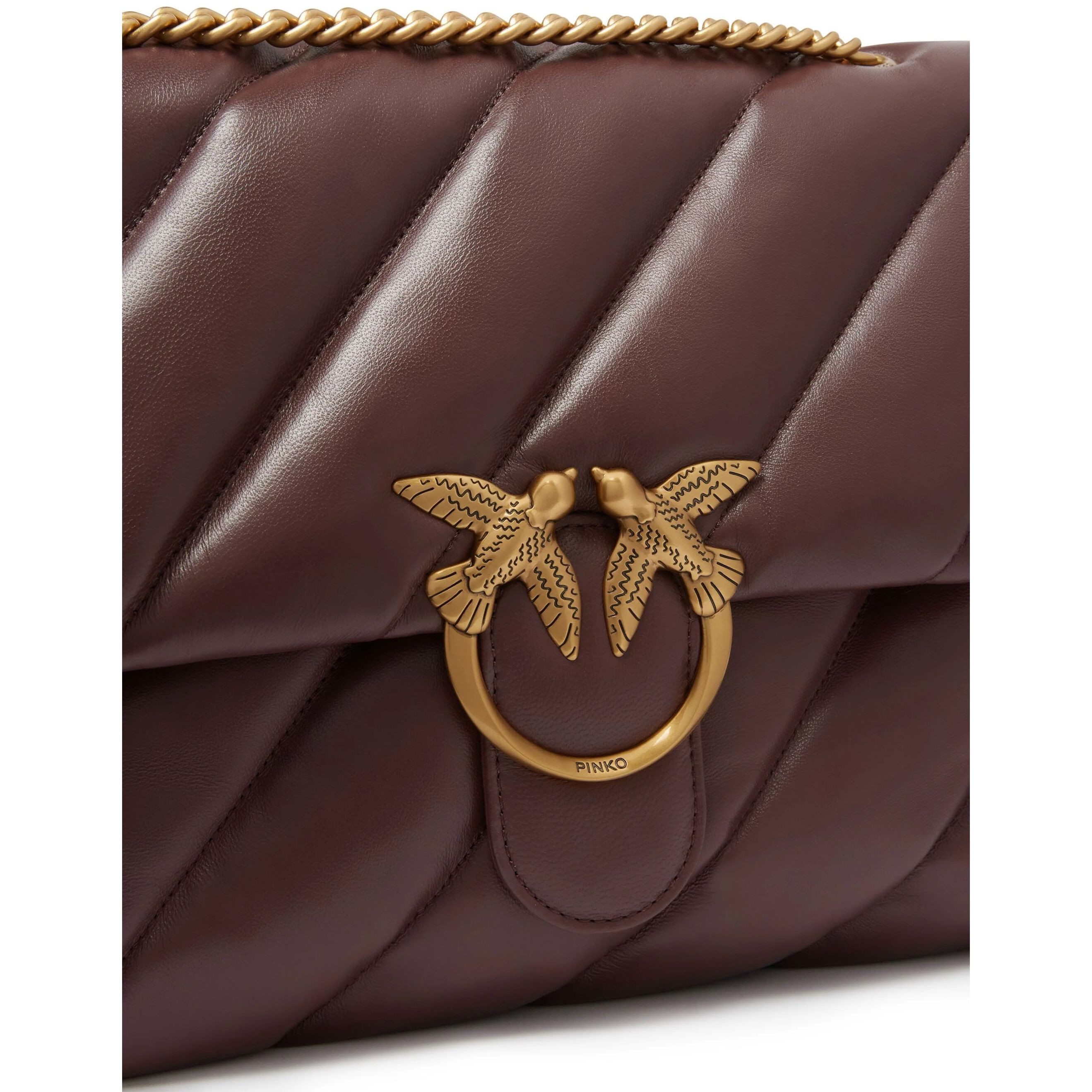 PINKO Rankinė per petį moterims, Ruda, Love puff sholder bag 3