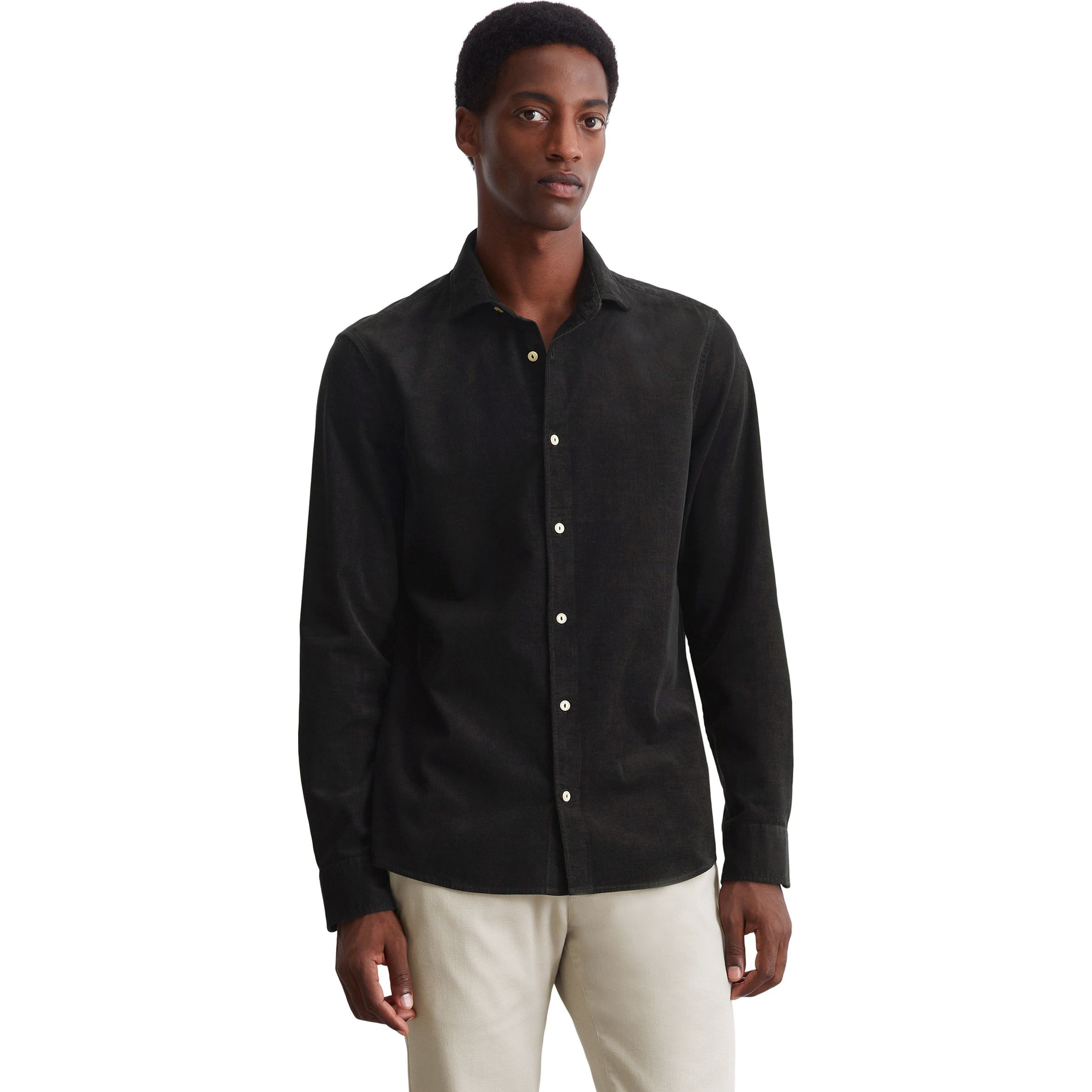 MARC O'POLO Marškiniai ilgomis rankovėmis vyrams, Juoda, Shirts lon M29722842256 2