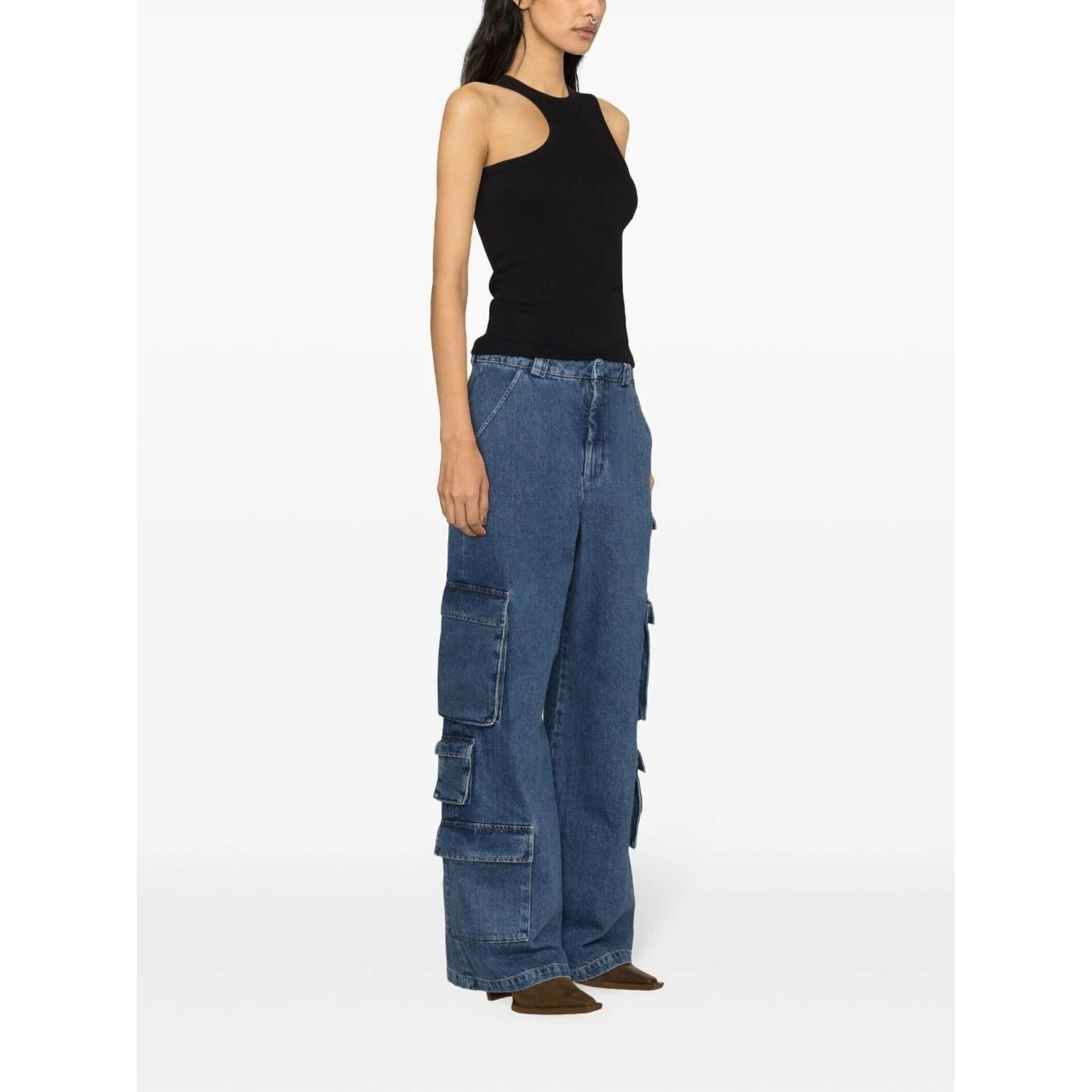 AXEL ARIGATO Marškiniai be rankovių moterims, Juoda, Scoop tank top 4