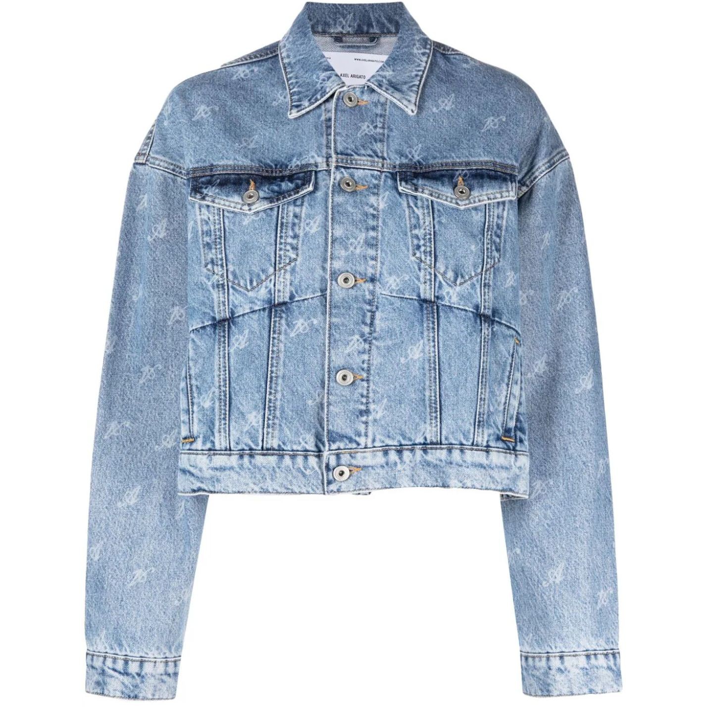 AXEL ARIGATO Bomberis moterims, Mėlyna, Signature rome denim jacket 1