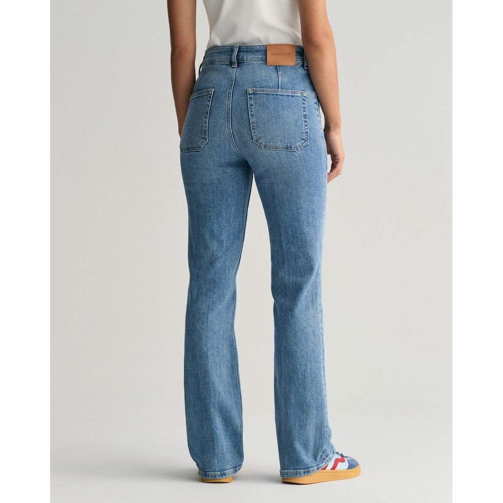 GANT Slim džinsai moterims, Mėlyna, SLIM FLARE JEANS 3