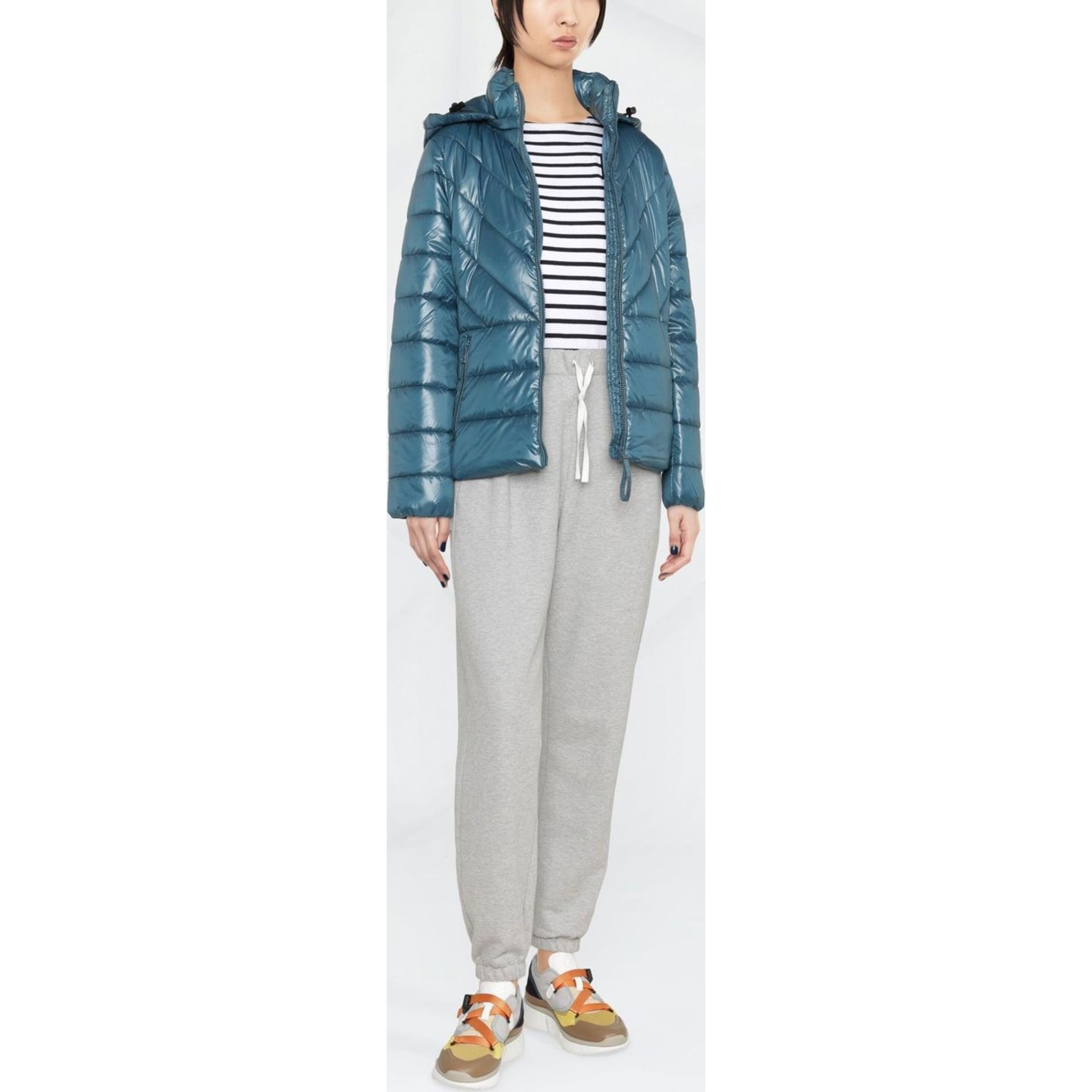 CALVIN KLEIN Pūkinė striukė moterims, Mėlyna, Recycled padded jacket 2