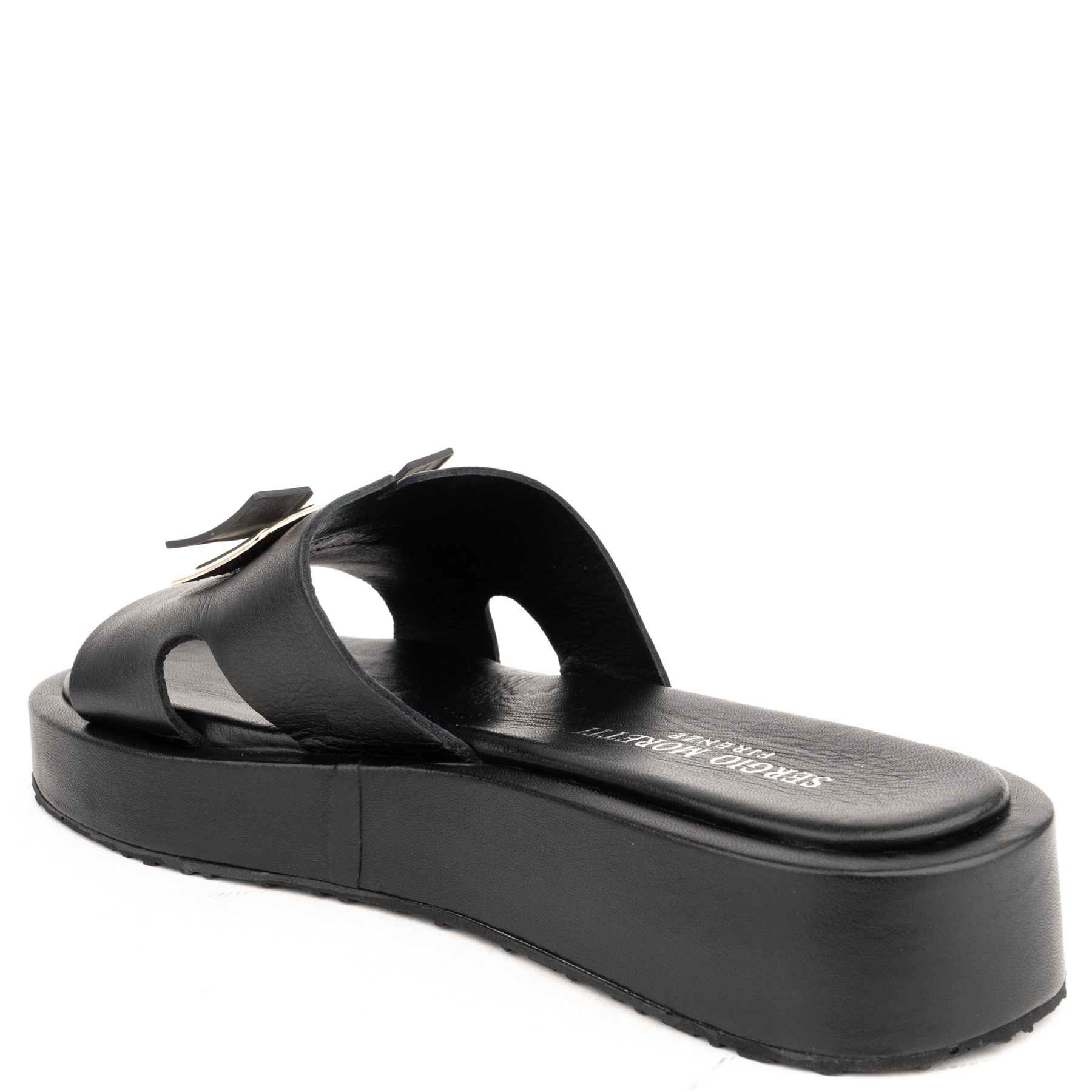 SERGIO MORETTI Šlepetės moterims, Juoda, Slippers 3