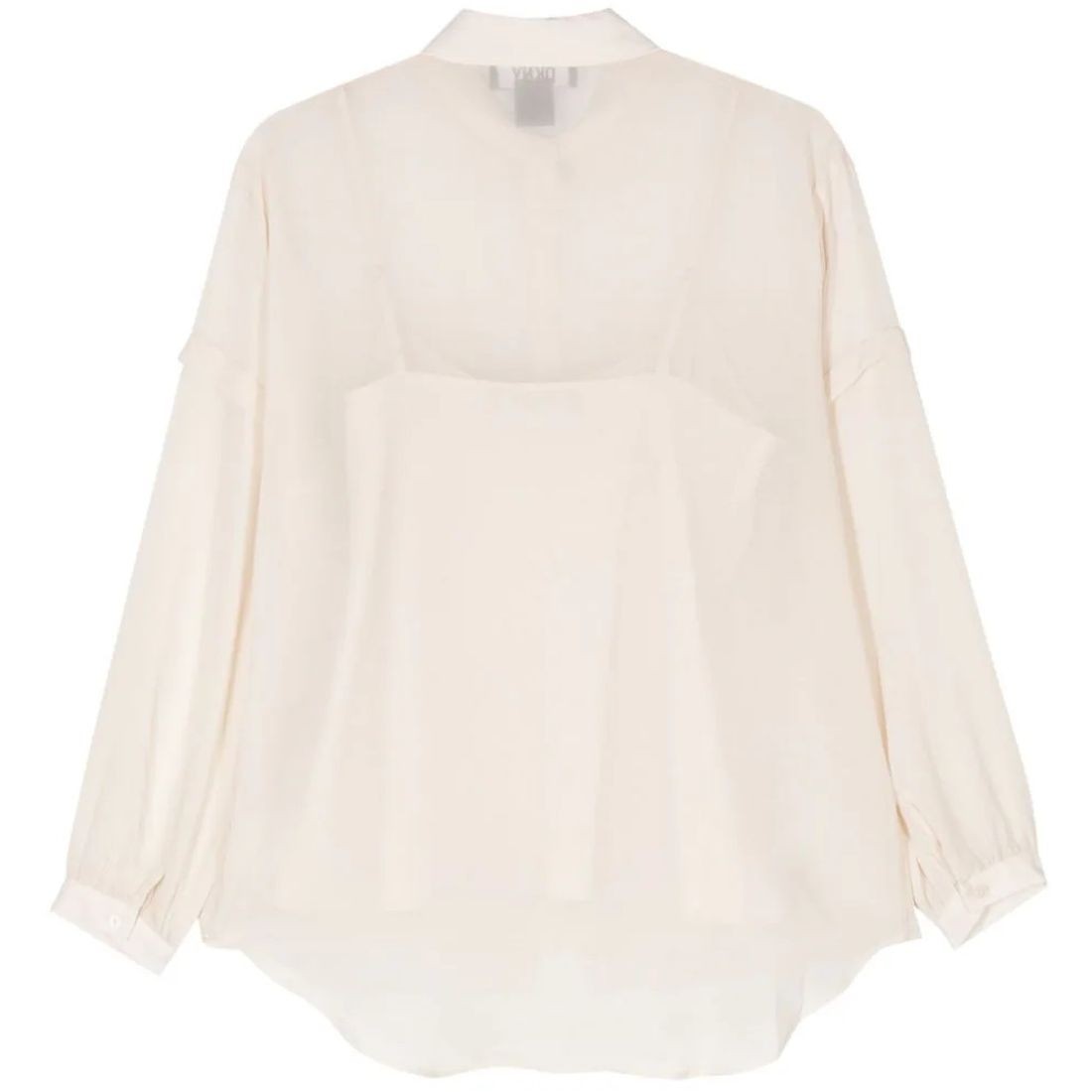 DKNY Marškiniai ilgomis rankovėmis moterims, Žalia, L/s 2 pkt flng chffn shrt 2