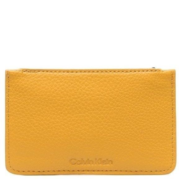 CALVIN KLEIN Piniginė moterims, Auksinė, RE-LOCARDHOLDER W/ZIP PBL 2