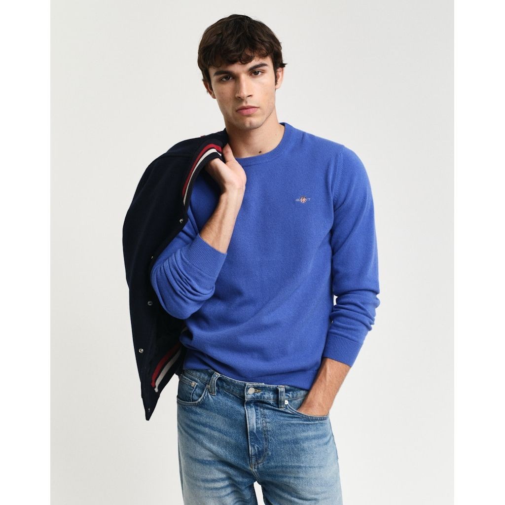 GANT Megztinis vyrams, Mėlyna, Superfine lambswool sweater 2