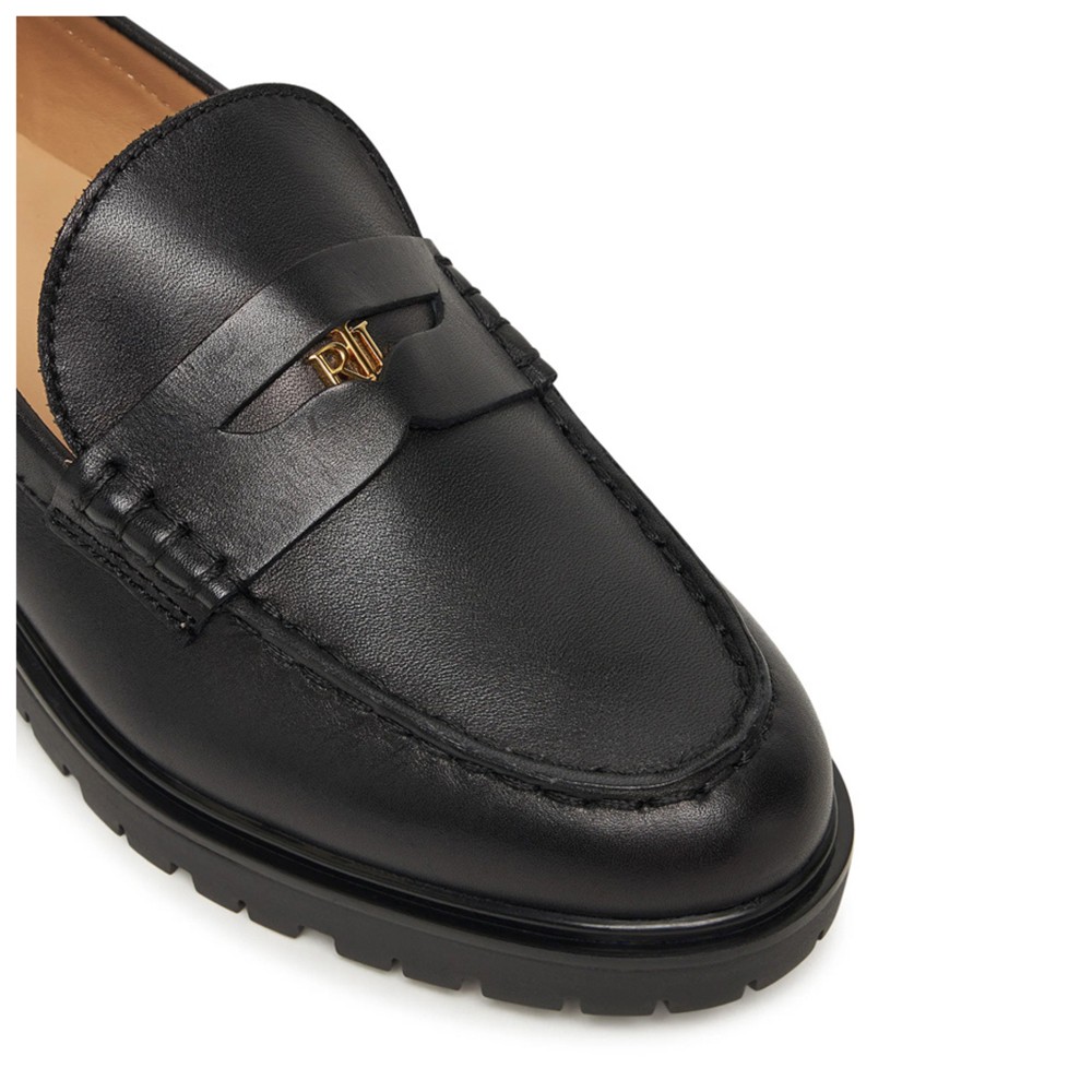 LAUREN RALPH LAUREN Loaferiai moterims, Juoda, Marli flats loafer, LAUREN RALPH LAUREN 6