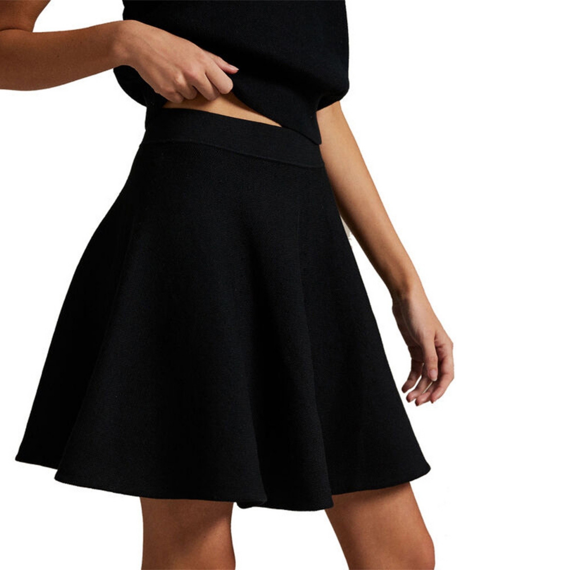 POLO RALPH LAUREN Mini sijonas moterims, Juoda, Line skirt 2