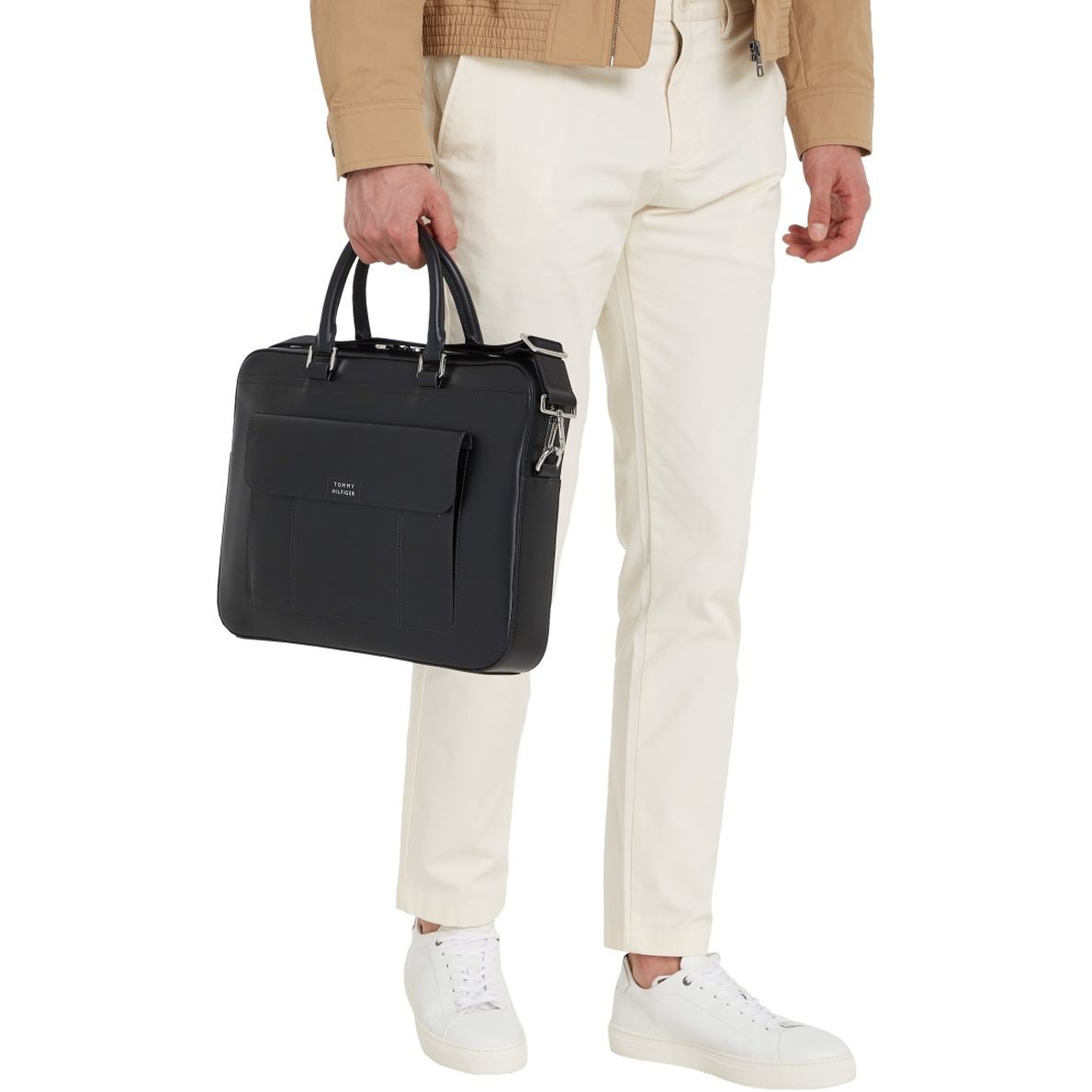 TOMMY HILFIGER Dėklas kompiuteriui vyrams, Juoda, Computer bag 5