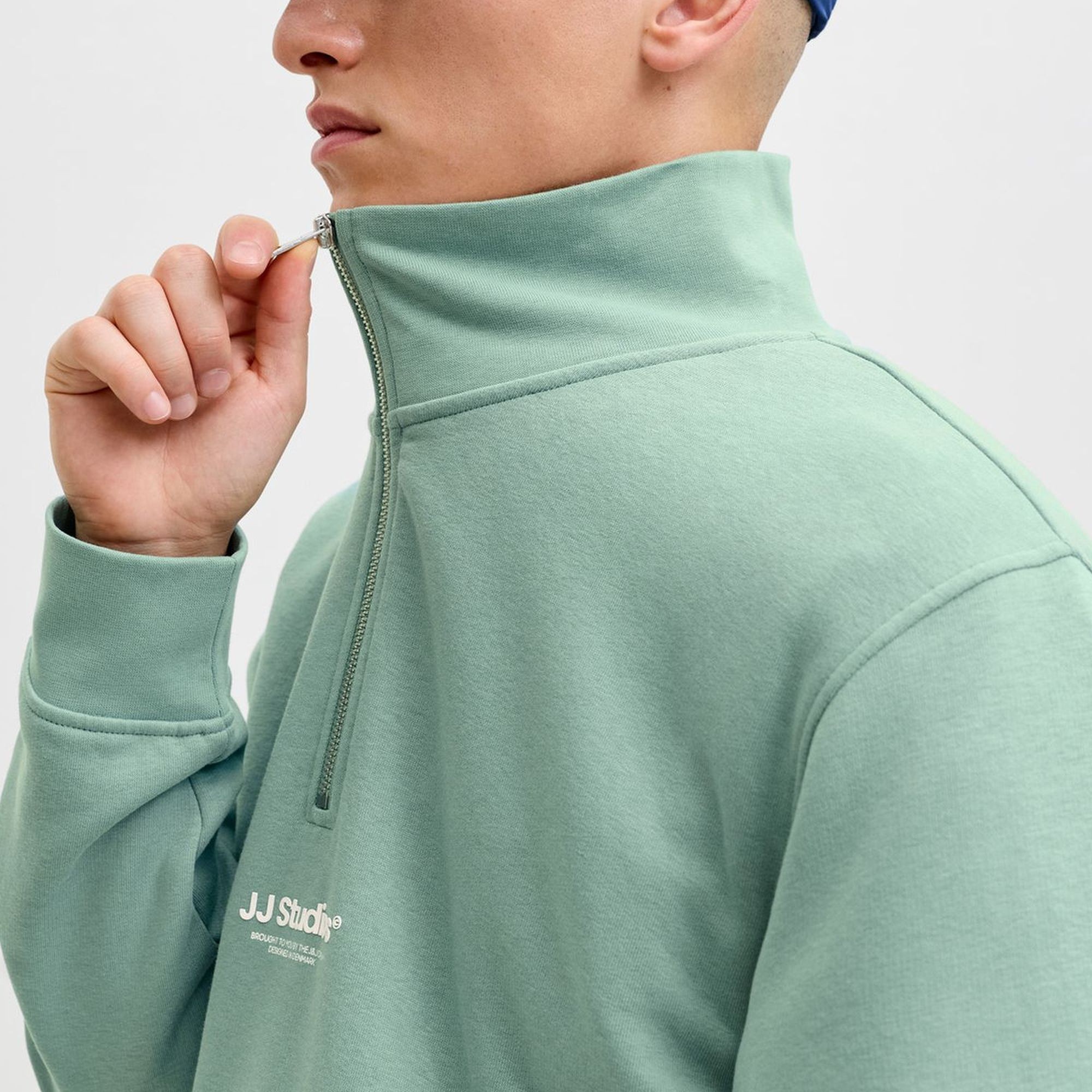 JACK & JONES Megztinis vyrams, Žalia, Soho sweat zip 3