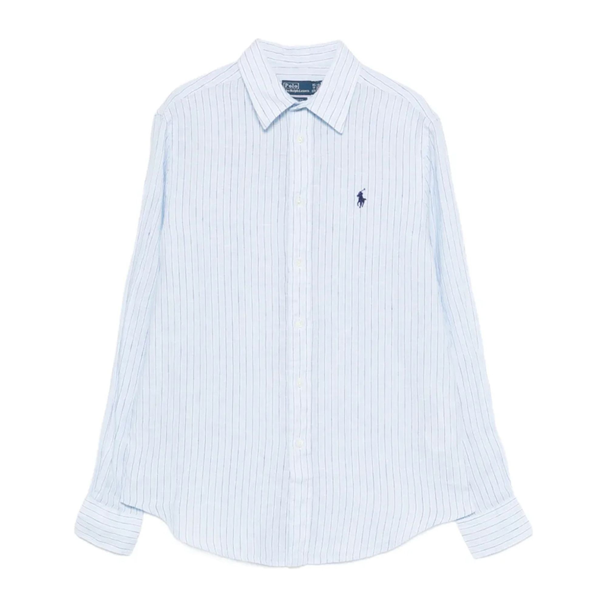 POLO RALPH LAUREN Marškiniai ilgomis rankovėmis moterims, Mėlyna, Woven-sport shirt-shirt 1