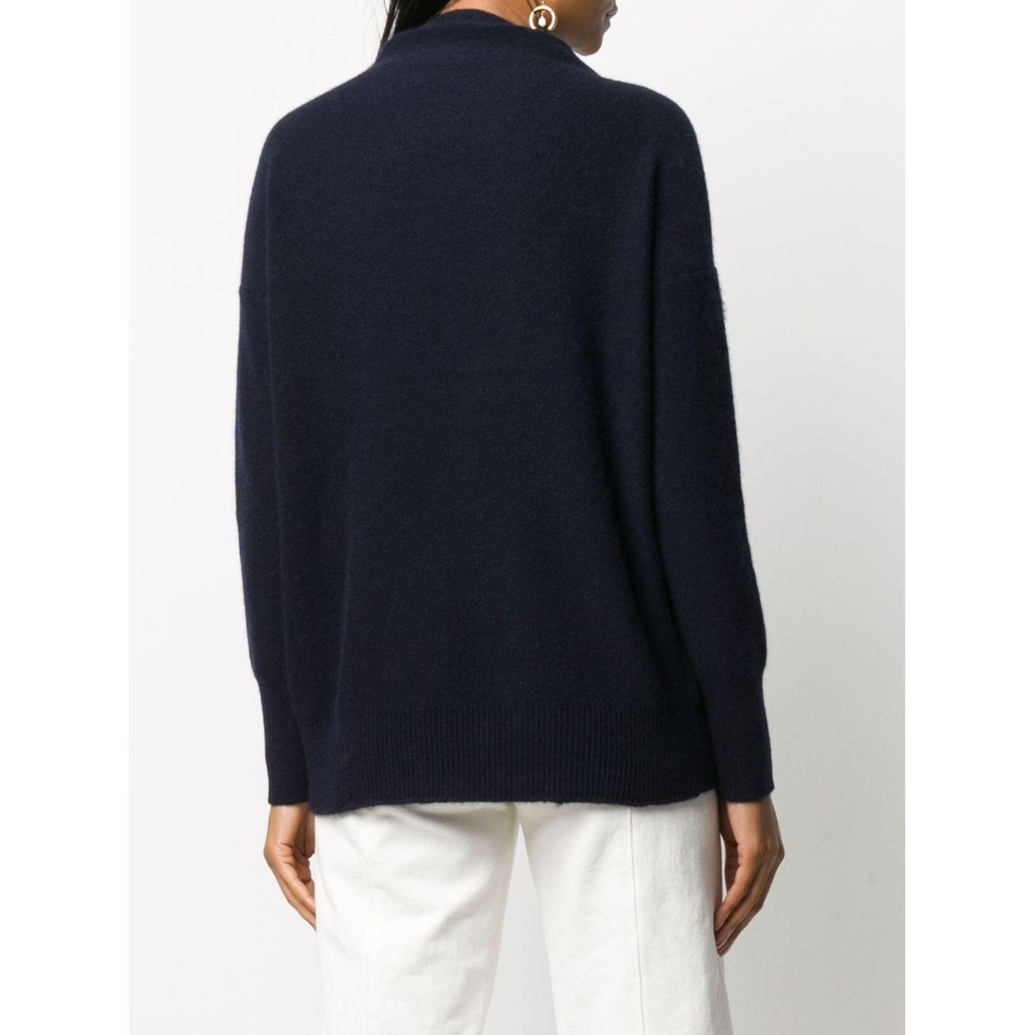 VINCE Sportinis nertinis moterims, Mėlyna, Boiled funnel neck pullover 3