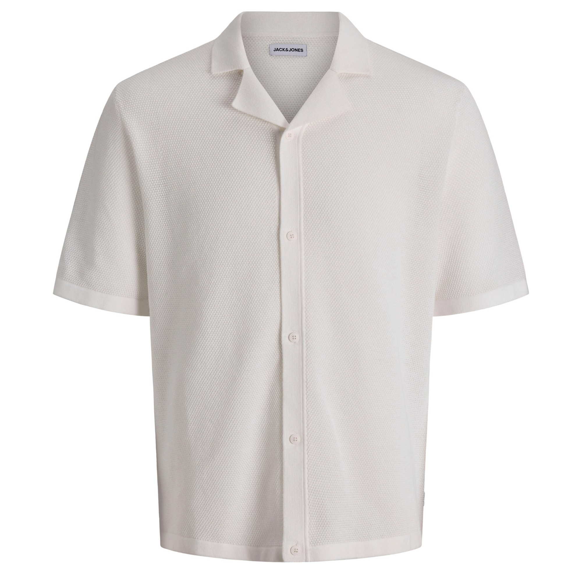 JACK & JONES Marškiniai trump. rankovėmis vyrams, Balta, Chris knit 1