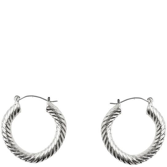 PIECES Auskarai moterims, Sidabrinė, PCBINKA HOOP EARRINGS