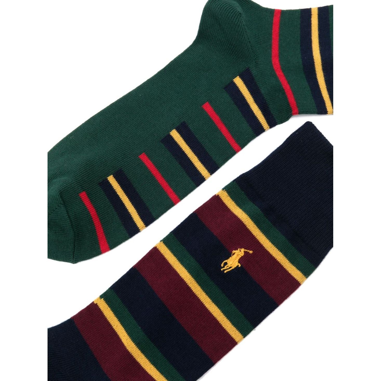 POLO RALPH LAUREN Kojinės vyrams, Mėlyna, Bear crew sock 2 pack 2