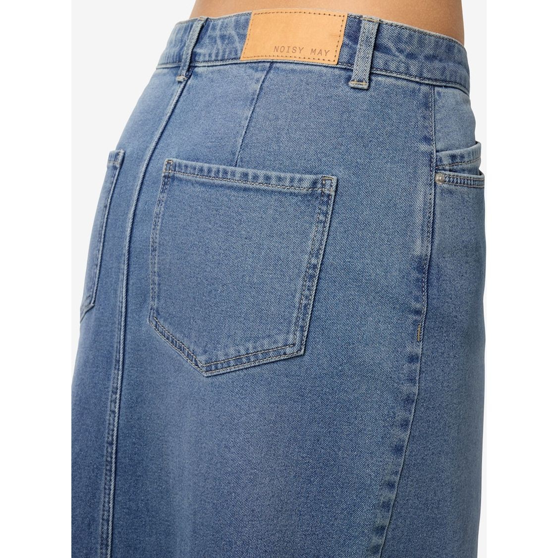 NOISY MAY Midi sijonas moterims, Mėlyna, NMKATH NW SLIT MIDI 4