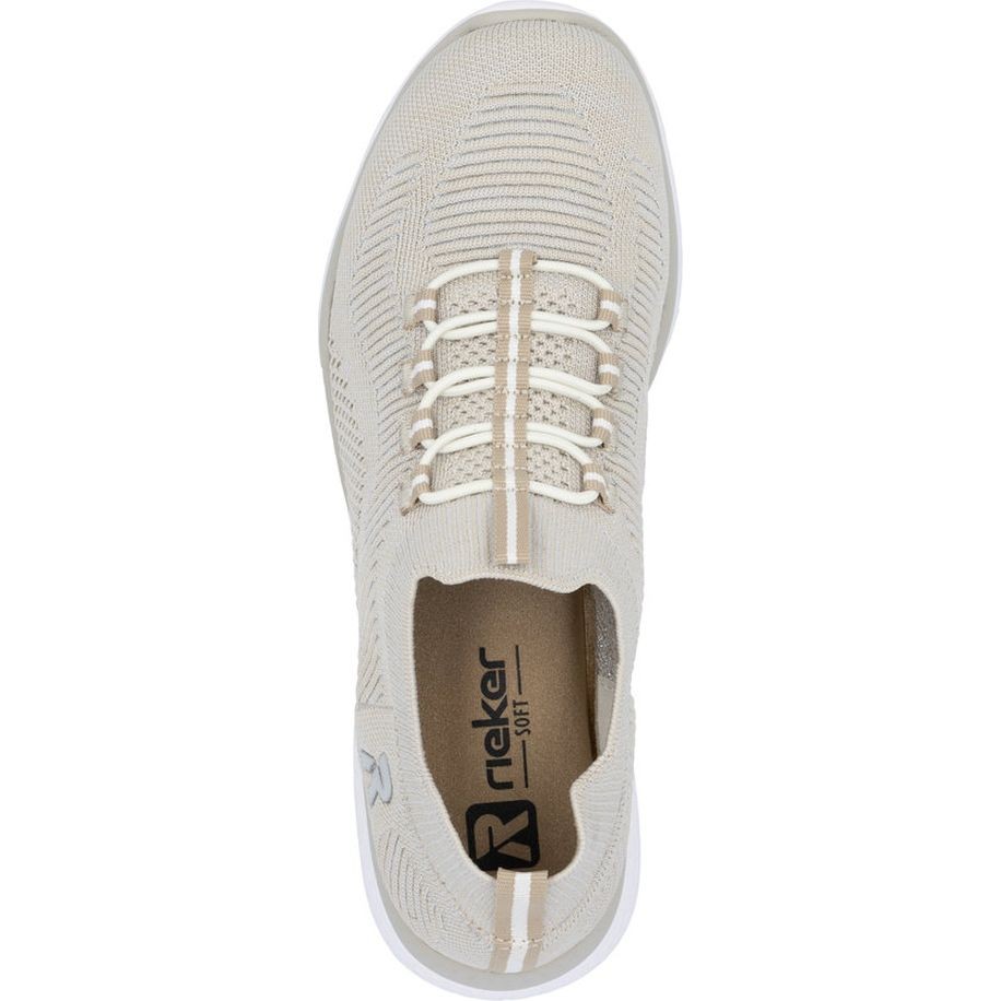 RIEKER Laisvalaikio bateliai moterims, Smėlio, Slipper 5