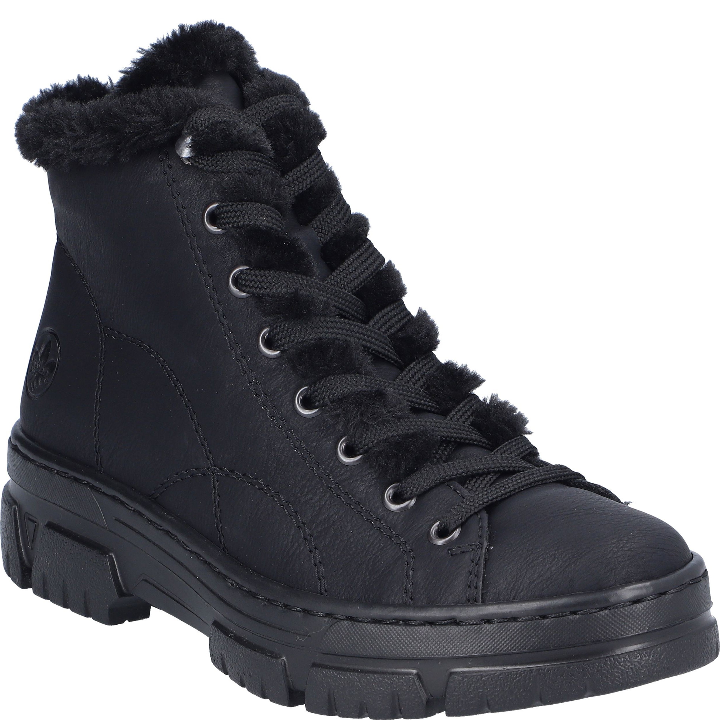 RIEKER Aulinukai moterims, Juoda, Ladies mid height boots 1