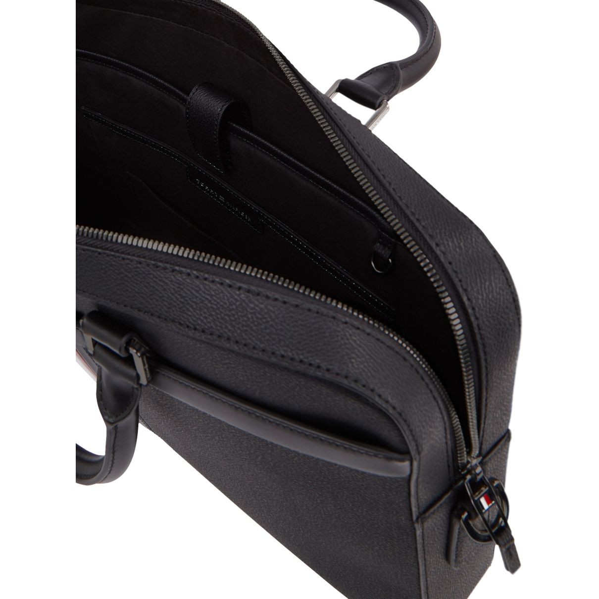 TOMMY HILFIGER Dėklas kompiuteriui vyrams, Juoda, Coated canvas computer bag 4