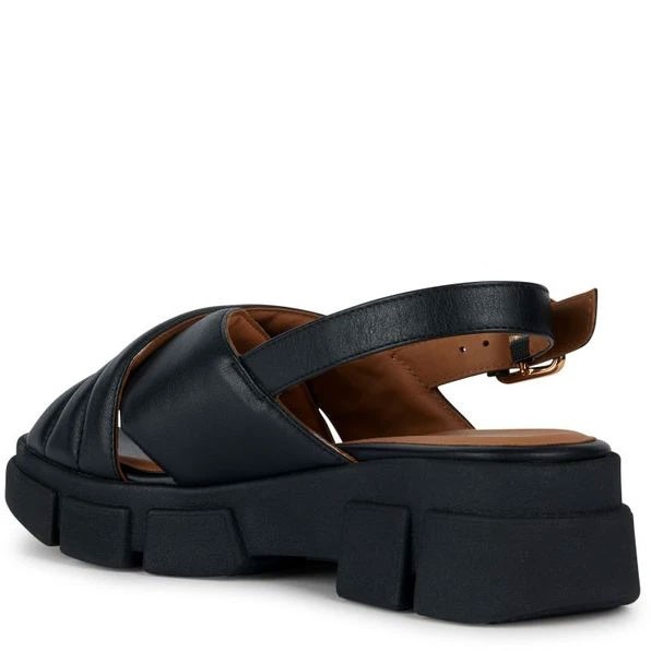 GEOX Basutės moterims, Juoda, LISBONA SANDALS 1