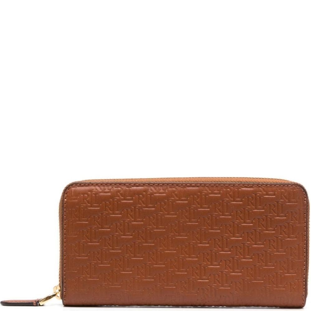 LAUREN RALPH LAUREN Piniginė moterims, Ruda, Zip cont large wallet 1