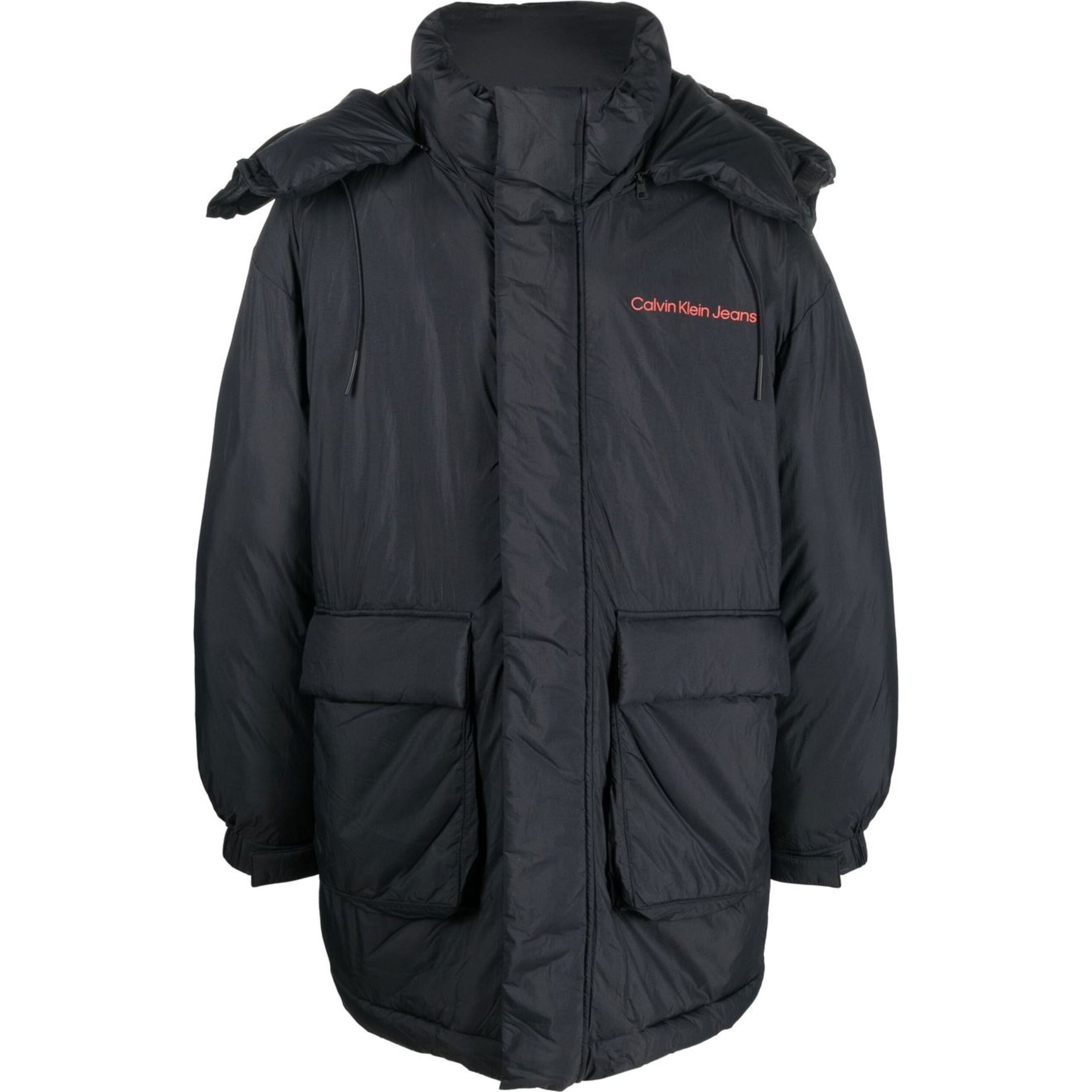 CALVIN KLEIN JEANS Pūkinė striukė vyrams, Juoda, Sustainable long parka 1